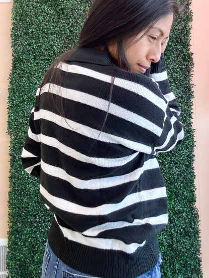 Striped Long-sleeved Sweater