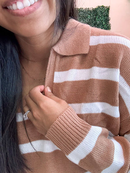 Striped Long-sleeved Sweater