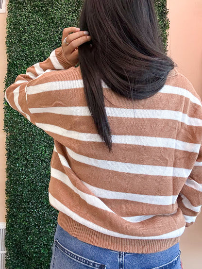 Striped Long-sleeved Sweater